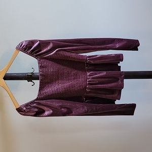 Tall Purple Velvet Peplum